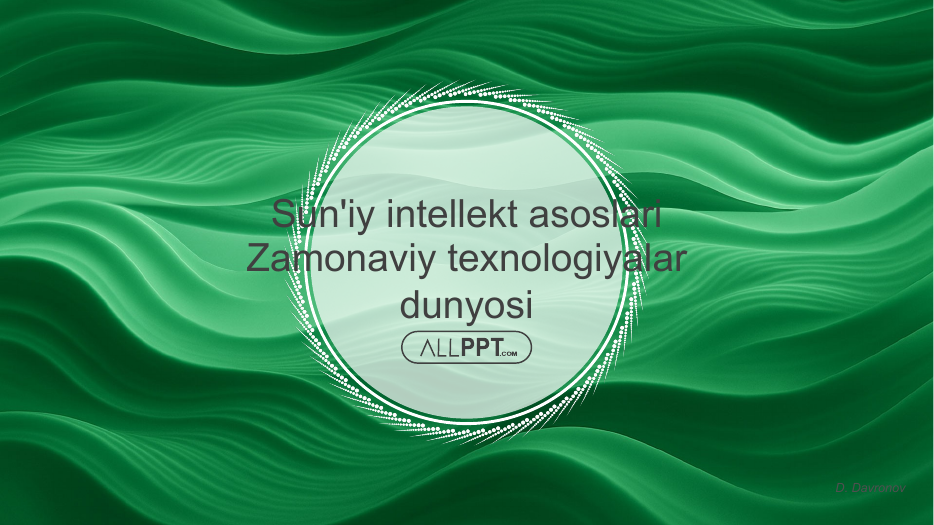 slide.uz shablon: yashil